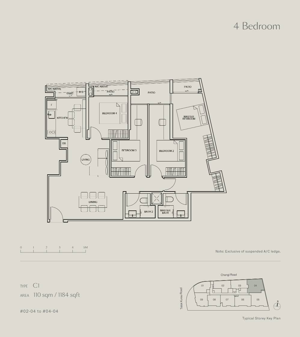 Tedge 1 Bedroom Floor Plan 3